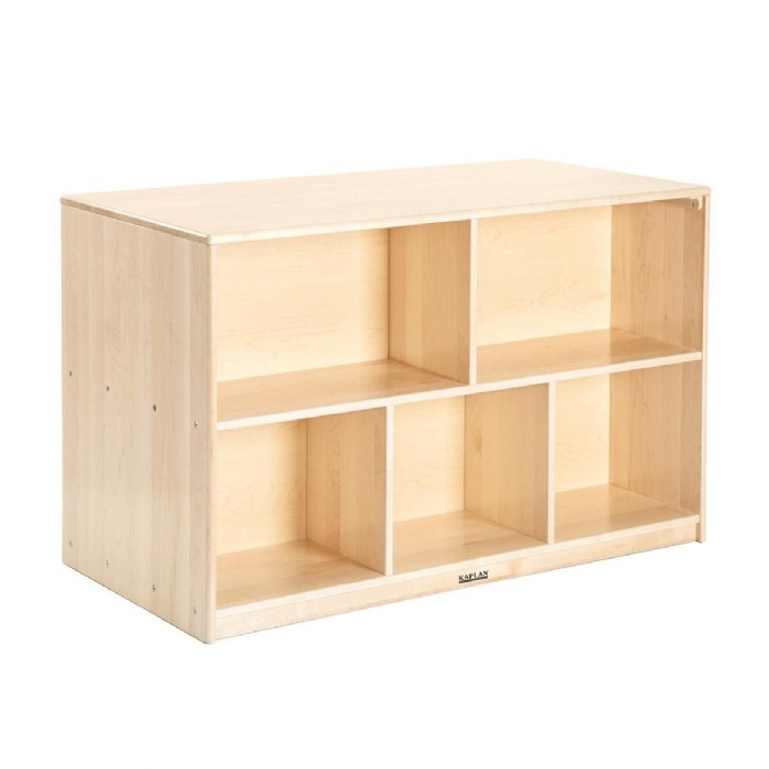 Primary Image of Premium Solid Maple Preschool Mobile Storage Island