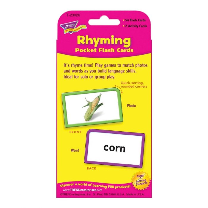 Alternate Image #1 of Rhyming Flash Cards