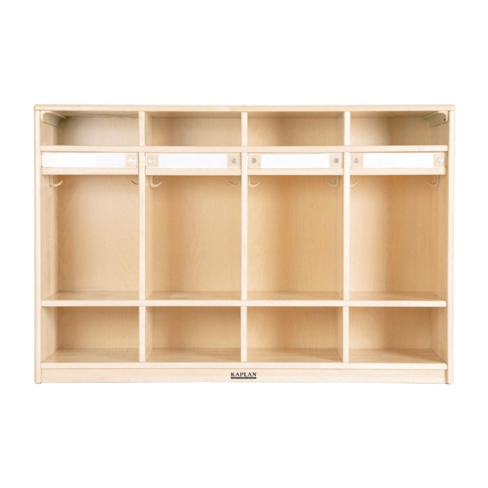 Alternate Image #1 of Premium Solid Maple 4-Section Toddler Locker
