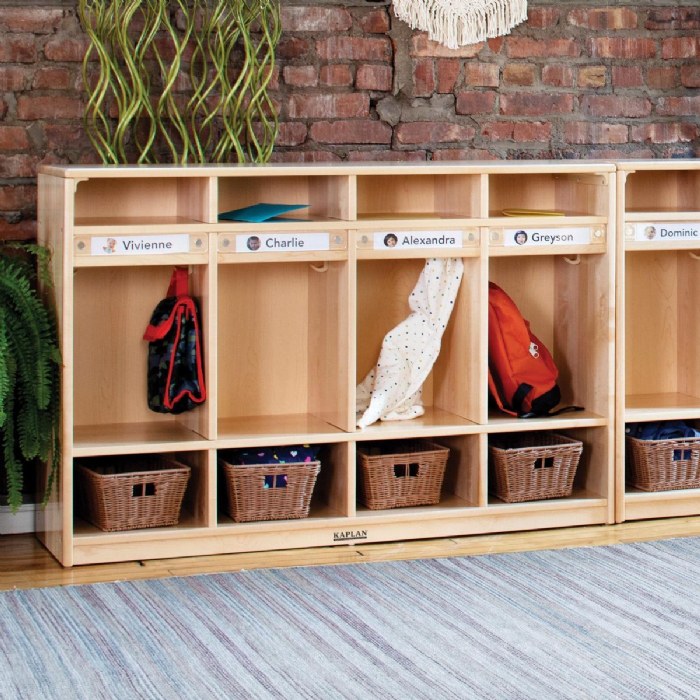 Alternate Image #1 of Premium Solid Maple 4-Section Toddler Locker