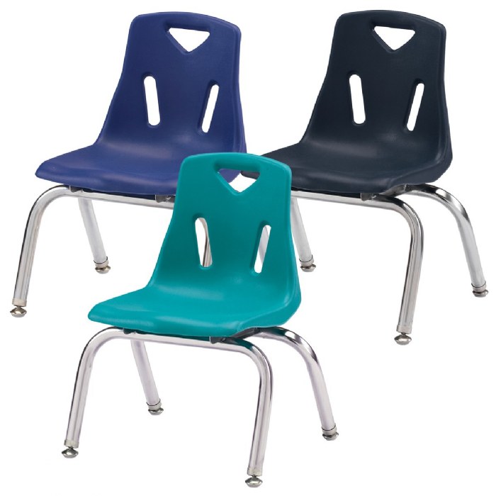 Primary Image of Berries&reg; Stacking Chairs with Chrome-Plated Legs and 10" Seating Height