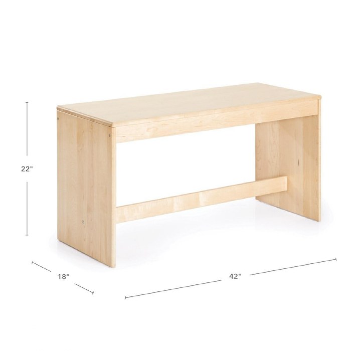 Alternate Image #1 of Premium Solid Maple Student Desk - 22" Height