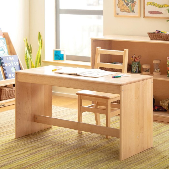 Alternate Image #1 of Premium Solid Maple Student Desk - 22" Height