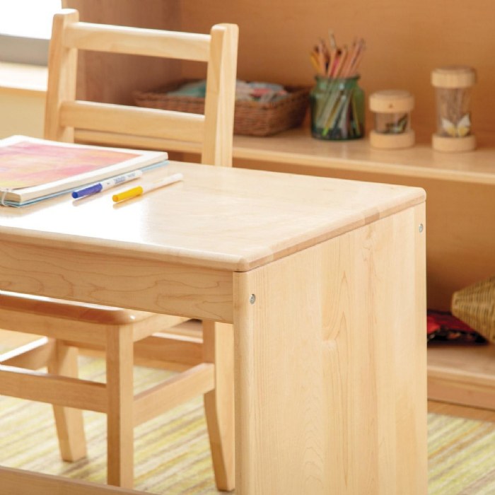 Alternate Image #1 of Premium Solid Maple Student Desk - 22" Height