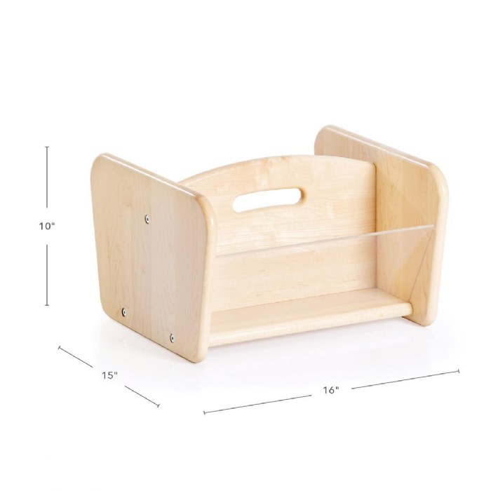 Alternate Image #1 of Premium Solid Maple "I Can See" Book Bin