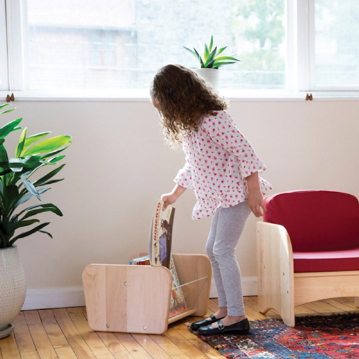 Alternate Image #1 of Premium Solid Maple "I Can See" Book Bin