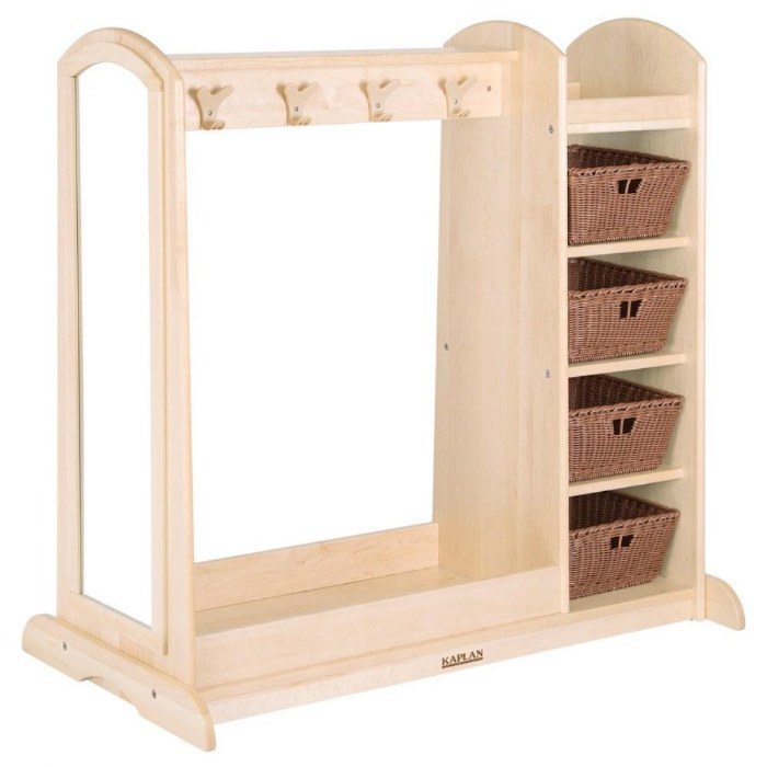 Primary Image of Premium Solid Maple Dress-Up Center with 4 Baskets - Factory Second