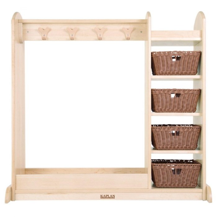 Alternate Image #1 of Premium Solid Maple Dress-Up Center with 4 Baskets - Factory Second