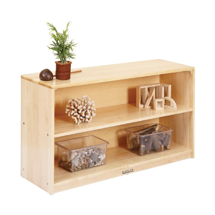 Alternate Image #1 of Premium Solid Maple Shelf Storage - Solid Back