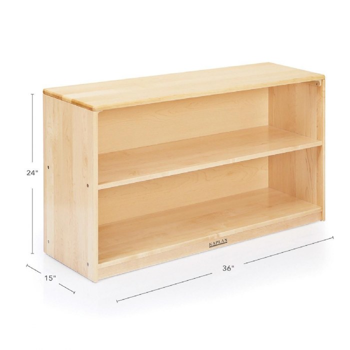 Alternate Image #1 of Premium Solid Maple Shelf Storage - Solid Back