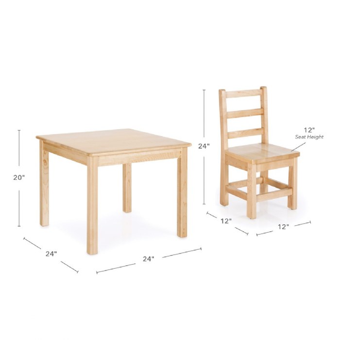 Alternate Image #1 of Premium Solid Maple Table & Chair Set