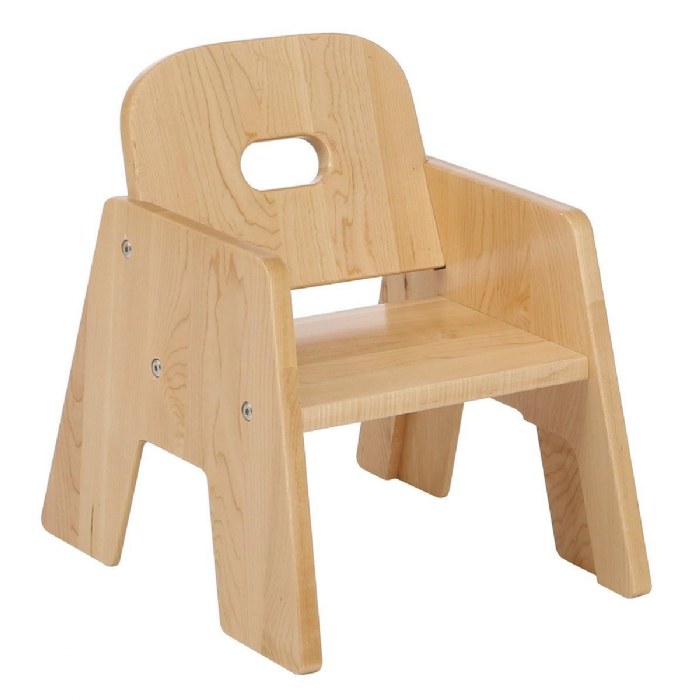 Alternate Image #1 of Premium Solid Maple Toddler Chairs - Set of 2