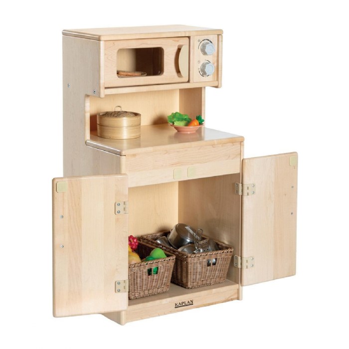 Alternate Image #1 of Premium Solid Maple Kitchen Microwave and Cupboard