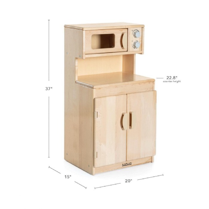 Alternate Image #1 of Premium Solid Maple Kitchen Microwave and Cupboard
