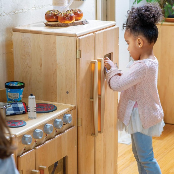 Alternate Image #1 of Premium Solid Maple Kitchen Refrigerator