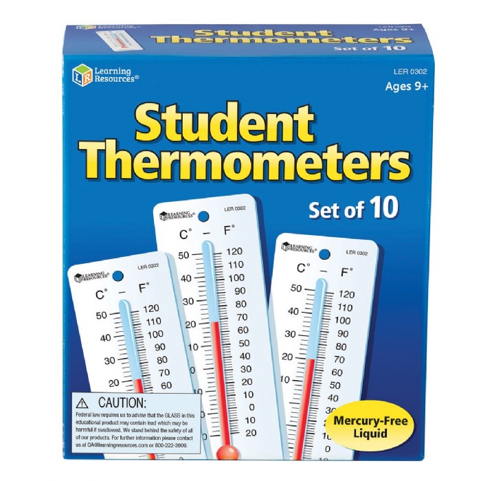 Alternate Image #1 of Student Thermometers - Set of 10