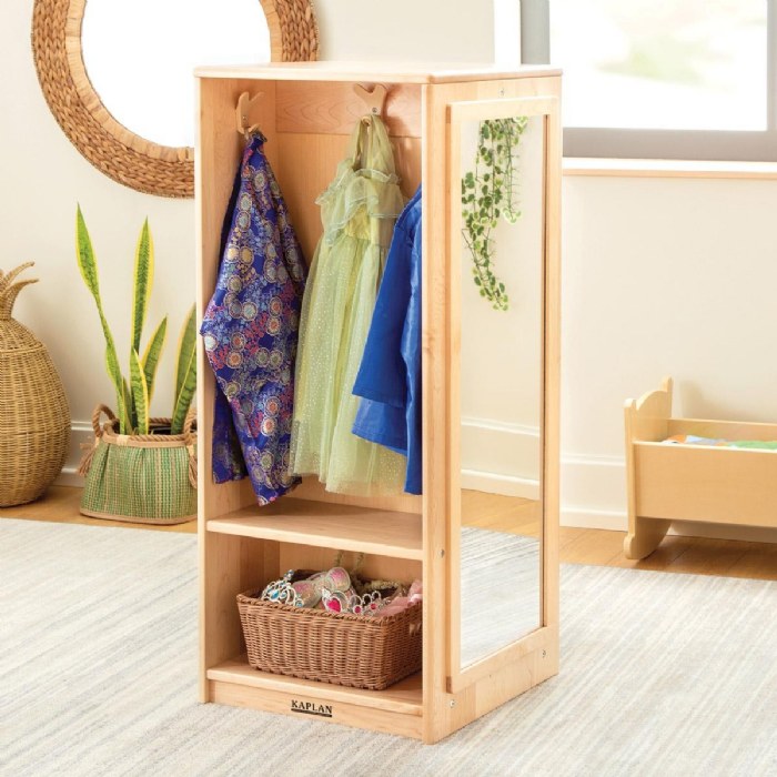 Alternate Image #1 of Premium Solid Maple Dress-Up Center with Mirror