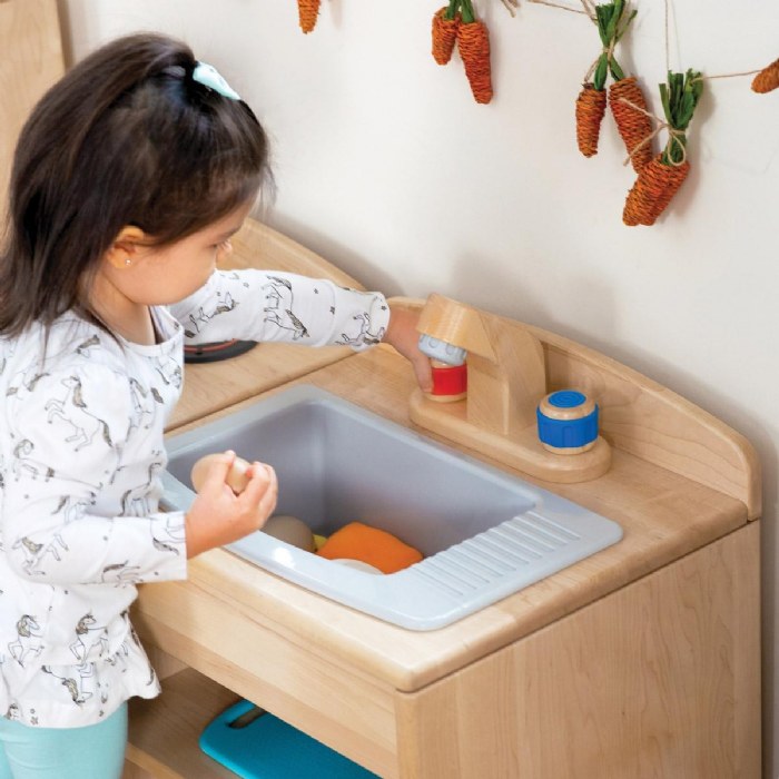 Alternate Image #1 of Premium Solid Maple Toddler Sink