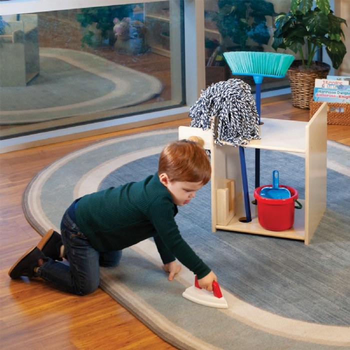 Alternate Image #1 of Wooden Housekeeping Stand with Accessories