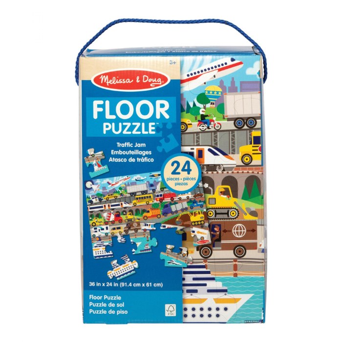 Alternate Image #1 of Transportation Floor Puzzle - 24 Pieces