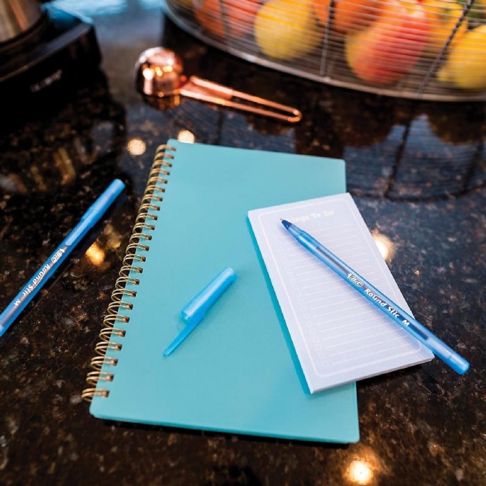 Alternate Image #1 of Medium Point Ballpoint Pens - Blue - 12 per Pack