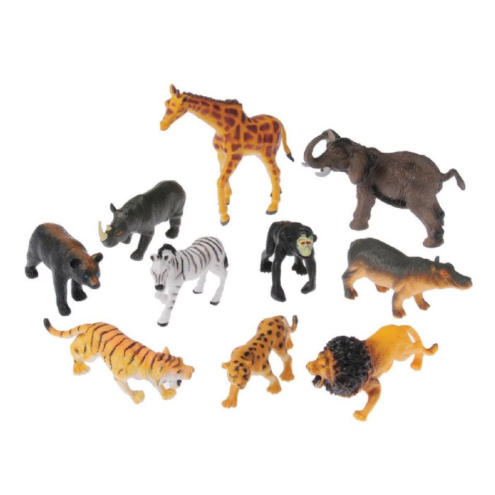 Primary Image of Jungle Animal Figures - 10 Pieces