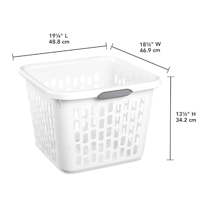 Alternate Image #1 of Bushel Square Laundry Basket - White