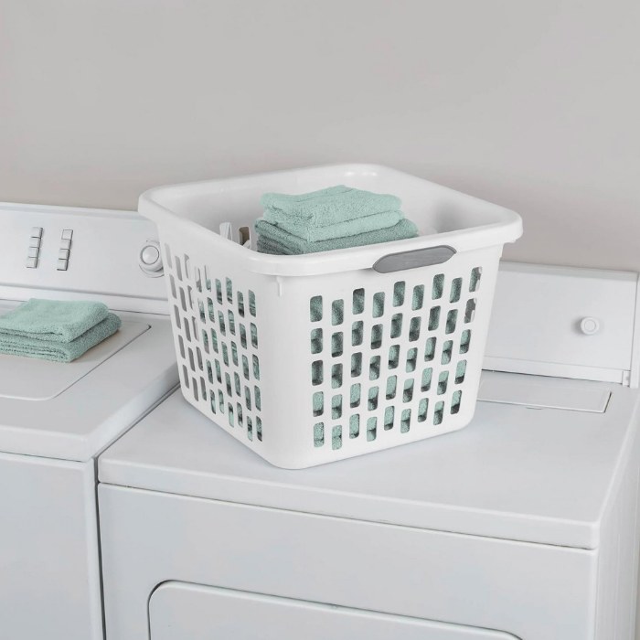 Alternate Image #1 of Bushel Square Laundry Basket - White