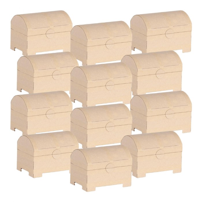 Primary Image of DIY Paper-Mache Mini Treasure Chests - Set of 12