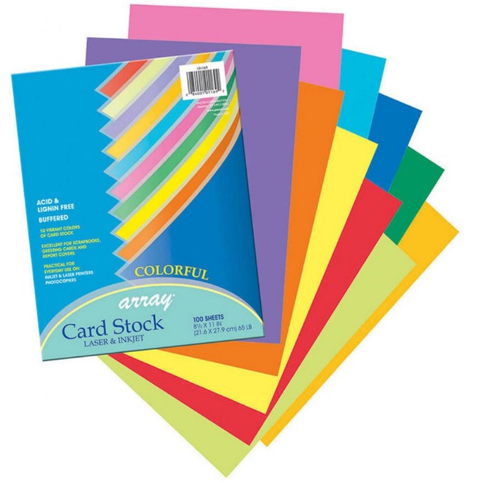 Primary Image of Multi Color Cardstock 8.5" x 11" - 100 Sheets