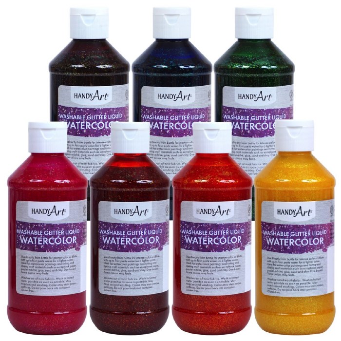Primary Image of Glitter Washable Liquid 8 oz. Watercolors