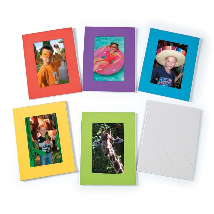Primary Image of Bright Picture Frames - 6 Colors - 4.75" x 6.75" - Set of 24