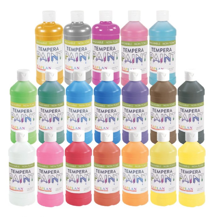 Primary Image of Kaplan Washable 16 oz Tempera Paint - Set of 19 Colors
