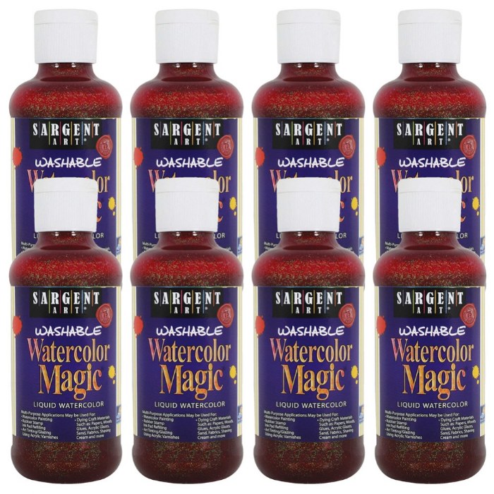 Primary Image of Glitter Paint 16 oz. Bottles - Set of 8 Orange - Net Weight: 1 Gallon