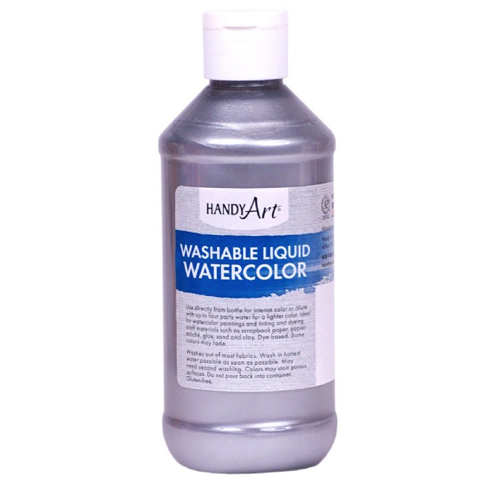 Primary Image of Liquid Watercolor 8 oz. - Silver