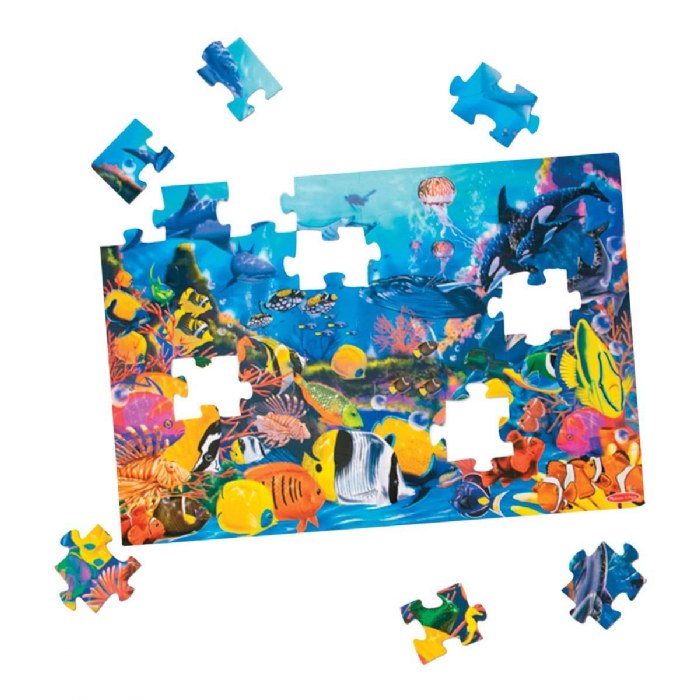 Alternate Image #1 of Sea Life Floor Puzzle - 48 Pieces