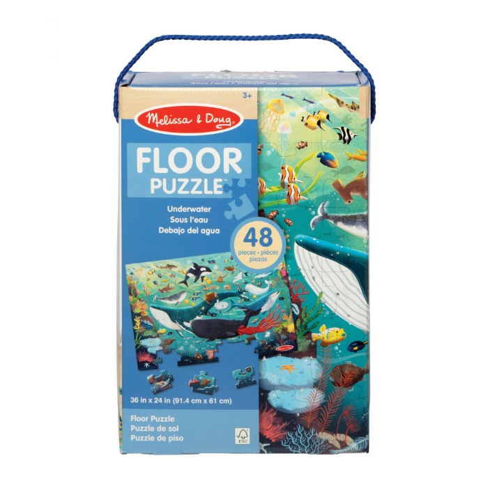 Alternate Image #1 of Sea Life Floor Puzzle - 48 Pieces