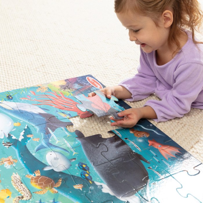 Alternate Image #1 of Sea Life Floor Puzzle - 48 Pieces