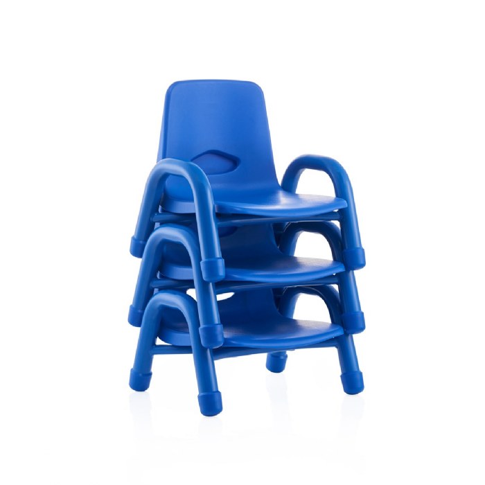 Alternate Image #1 of Chunky Stackable Chair - 5.5" Seat Height - Blue