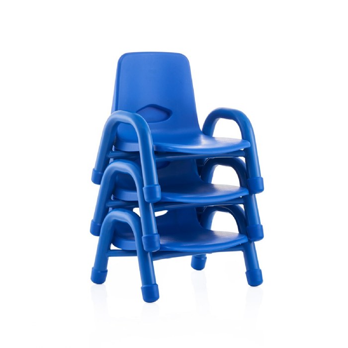 Alternate Image #1 of Chunky Stackable Chair - 6.5" Seat Height - Blue