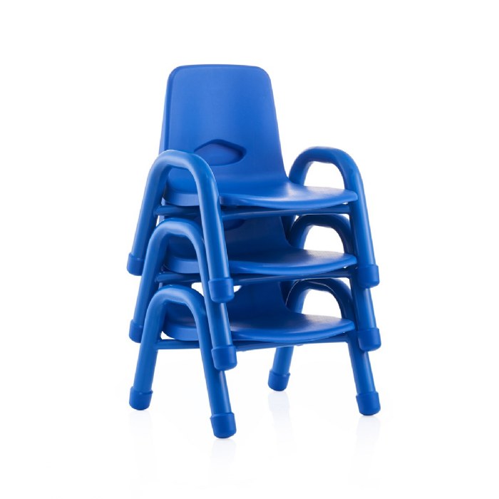 Alternate Image #1 of Chunky Stackable Chair - 9.5" Seat Height - Blue