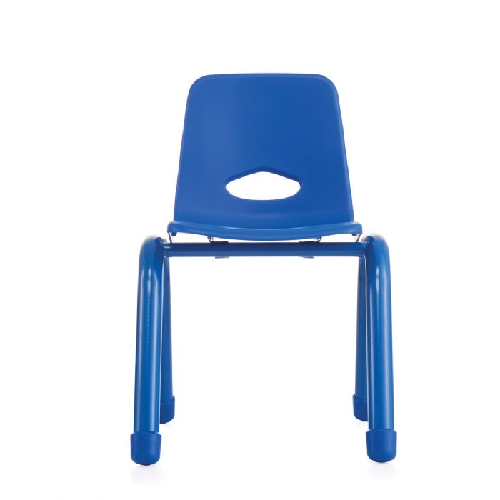 Alternate Image #1 of Chunky Stackable Chair - 13.5" Seat Height - Blue
