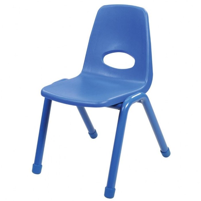 Primary Image of Factory Second Chunky Stackable Teacher Chair - 17.5" Seat Height - Blue