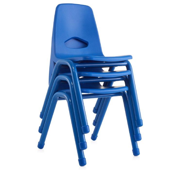 Alternate Image #1 of Chunky Stackable  Teacher Chair - 17.5" Seat Height - Blue