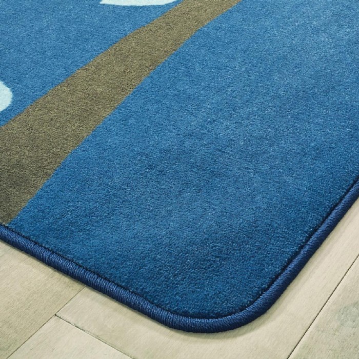 Alternate Image #1 of Branching Out Carpets  - 6' x 9' Rectangle - Blue