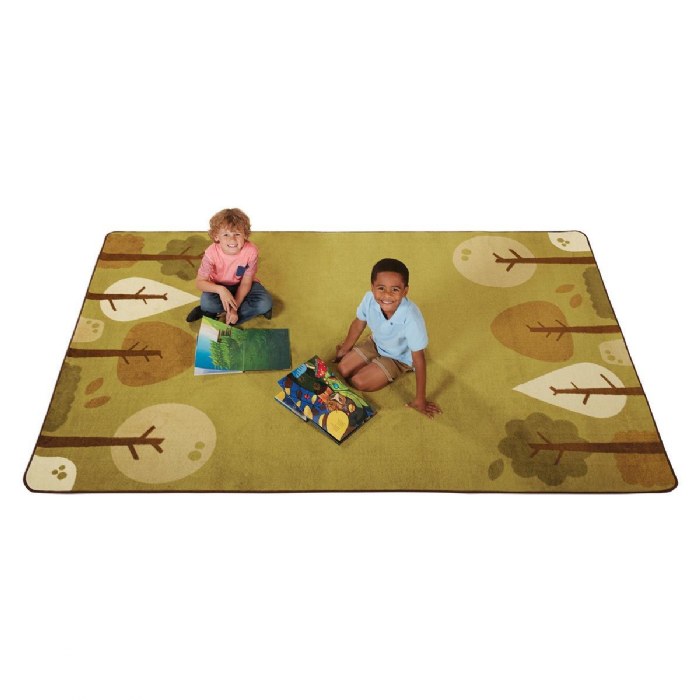 Alternate Image #1 of Tranquil Trees Carpets - 6' x 9' Rectangle - Green