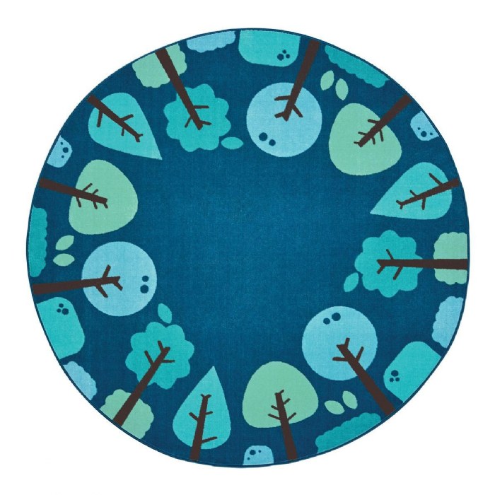 Primary Image of Tranquil Trees Carpets - 6' Round - Blue