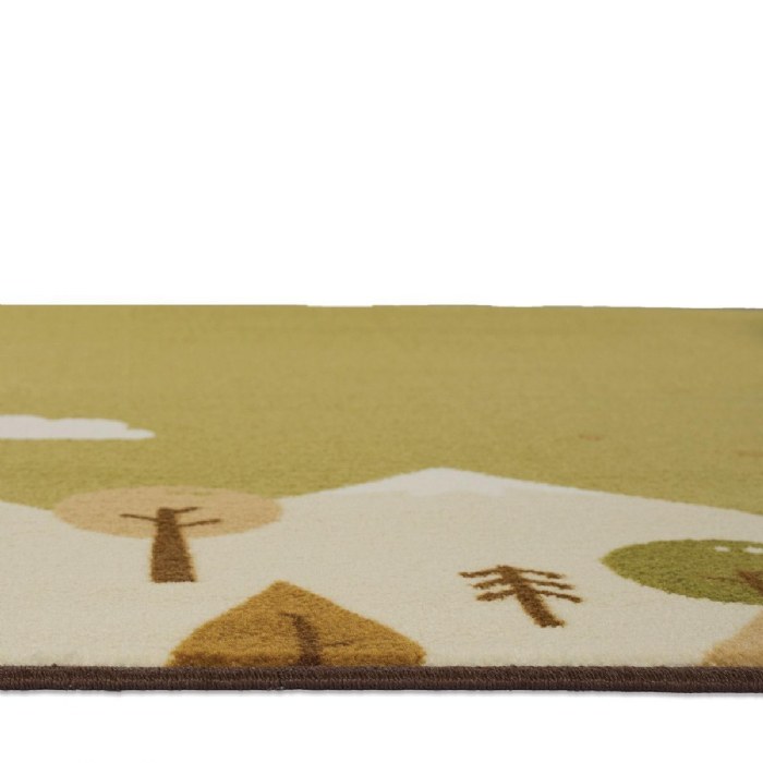 Alternate Image #1 of Tranquil Mountains Carpet - 4' x 6' Rectangle - Green