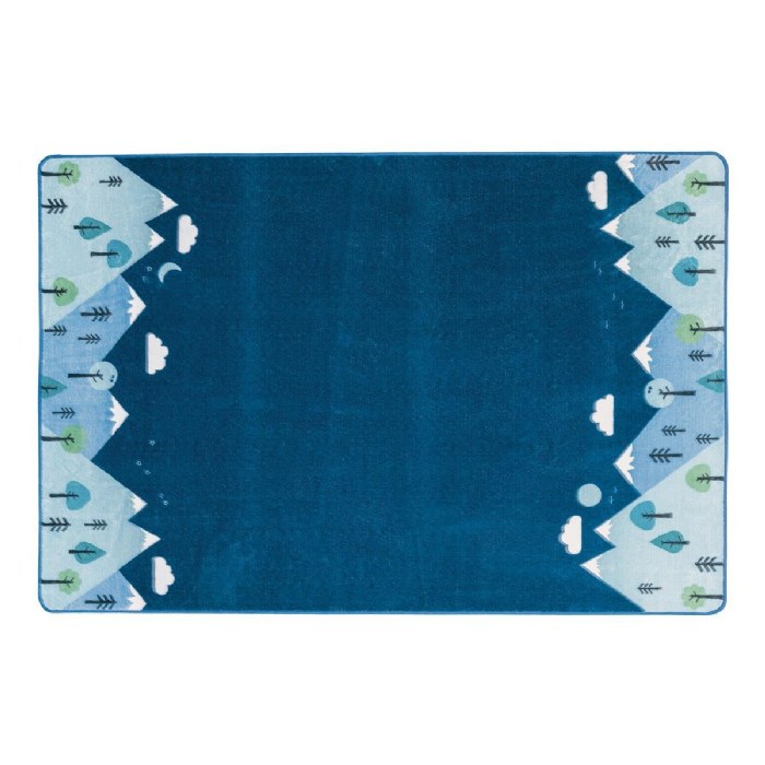 Primary Image of Tranquil Mountains - 6' x 9' Rectangle - Blue