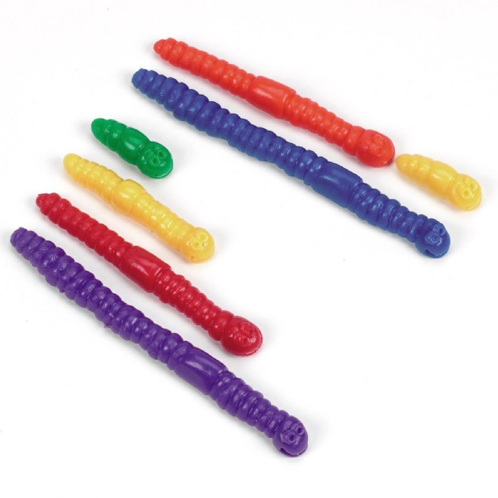 Alternate Image #1 of Measuring Worms with Activity Guide- 72 Pieces